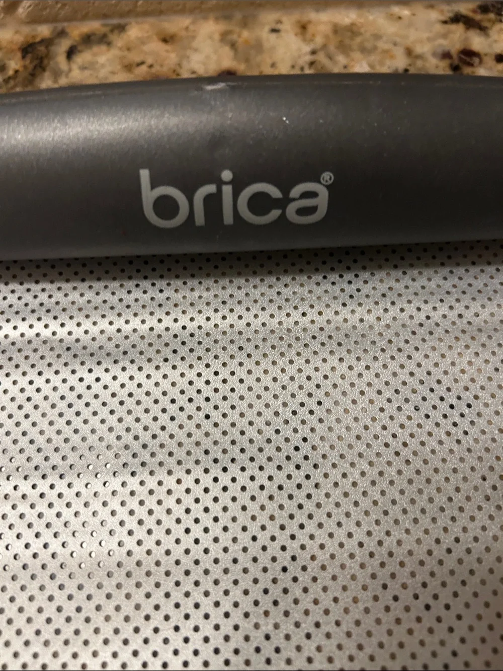Bric's White Mesh Window Shade with Blue Logo
